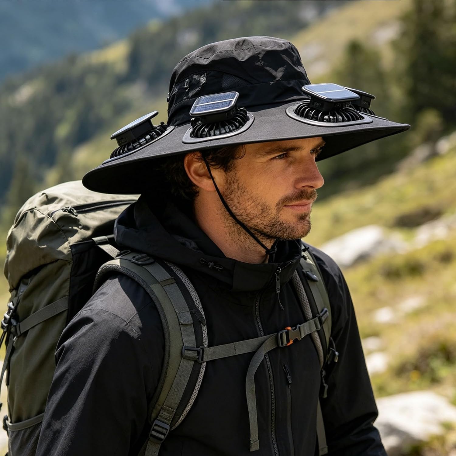 Outdoor Camping Fans - Topi Visor 6 Kipas Pendingin Musim