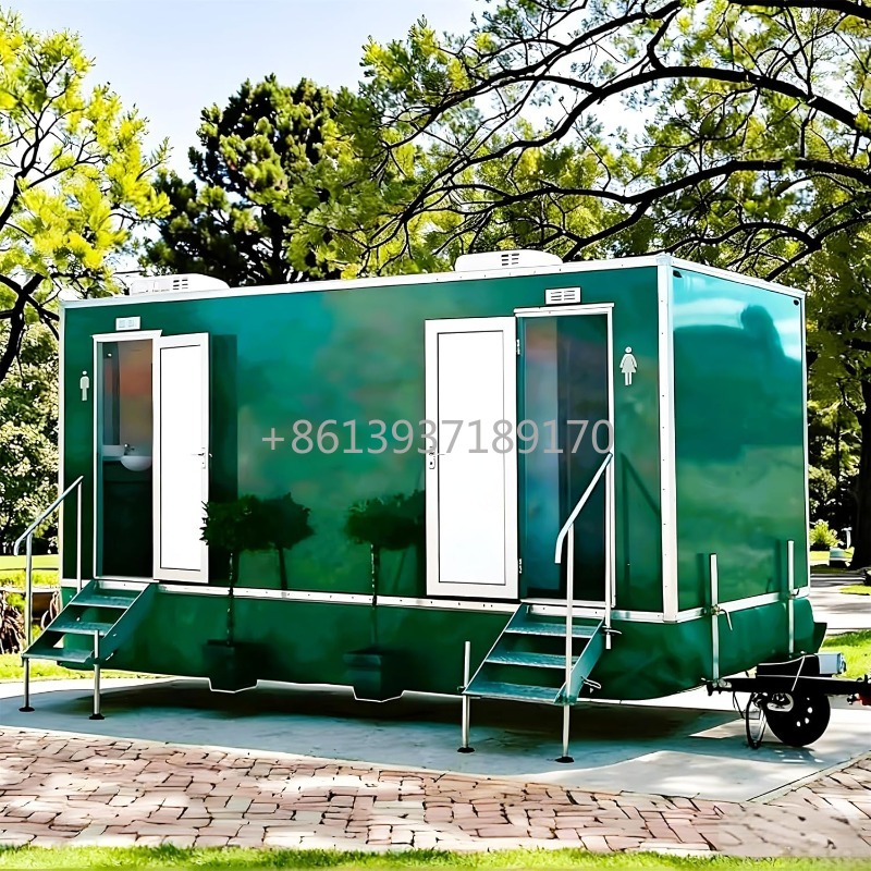 Portable Camping Shower - Trailer Toilet Mobile dengan Bak Cuci