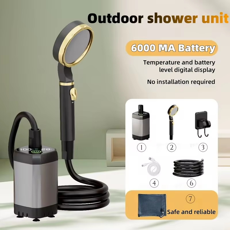 Portable Camping Shower - Unit Shower Listrik Portabel untuk Luar