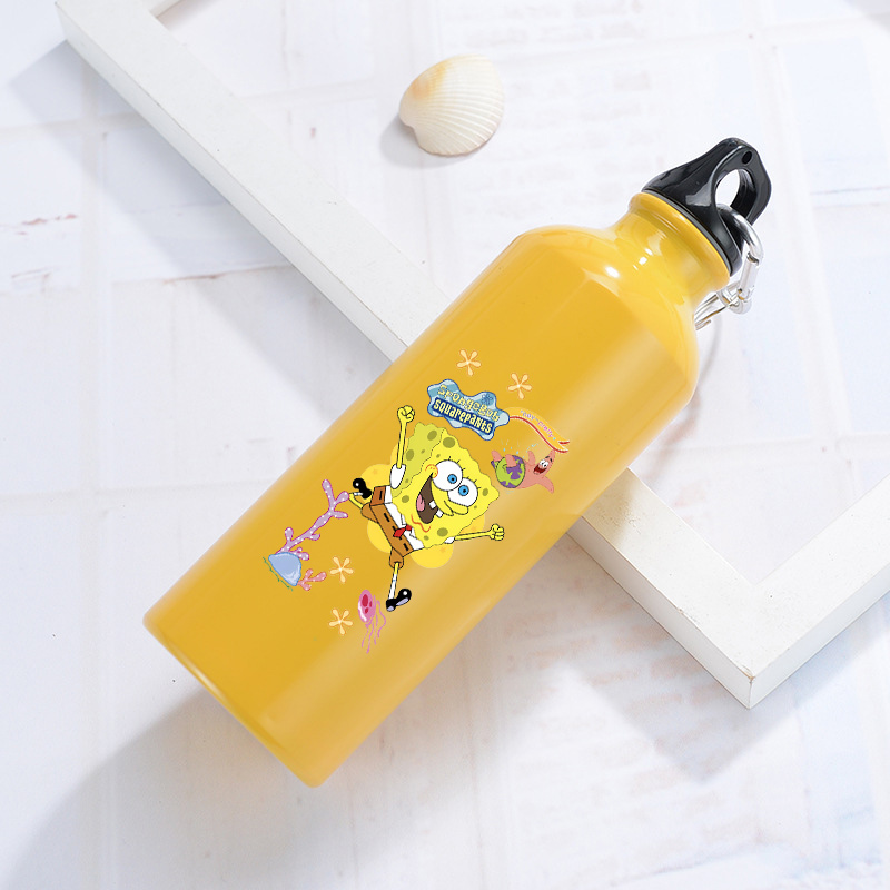 Outdoor Y Camping - Botol Air Aluminium SpongeBob untuk Olahraga