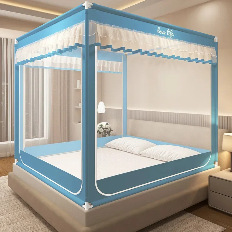 Outdoor Yurt Camping - Kelambu Nyamuk dengan Tiga Pintu Terbuka,