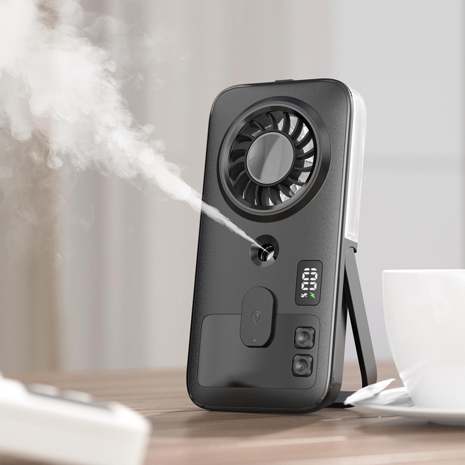 Outdoor Camping Misting Fan - Kipas Angin dengan Layar Digital, Baterai,