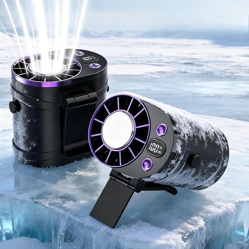 Outdoor Camping Misting Fan - Kipas Pinggang Portabel Isi Ulang dengan