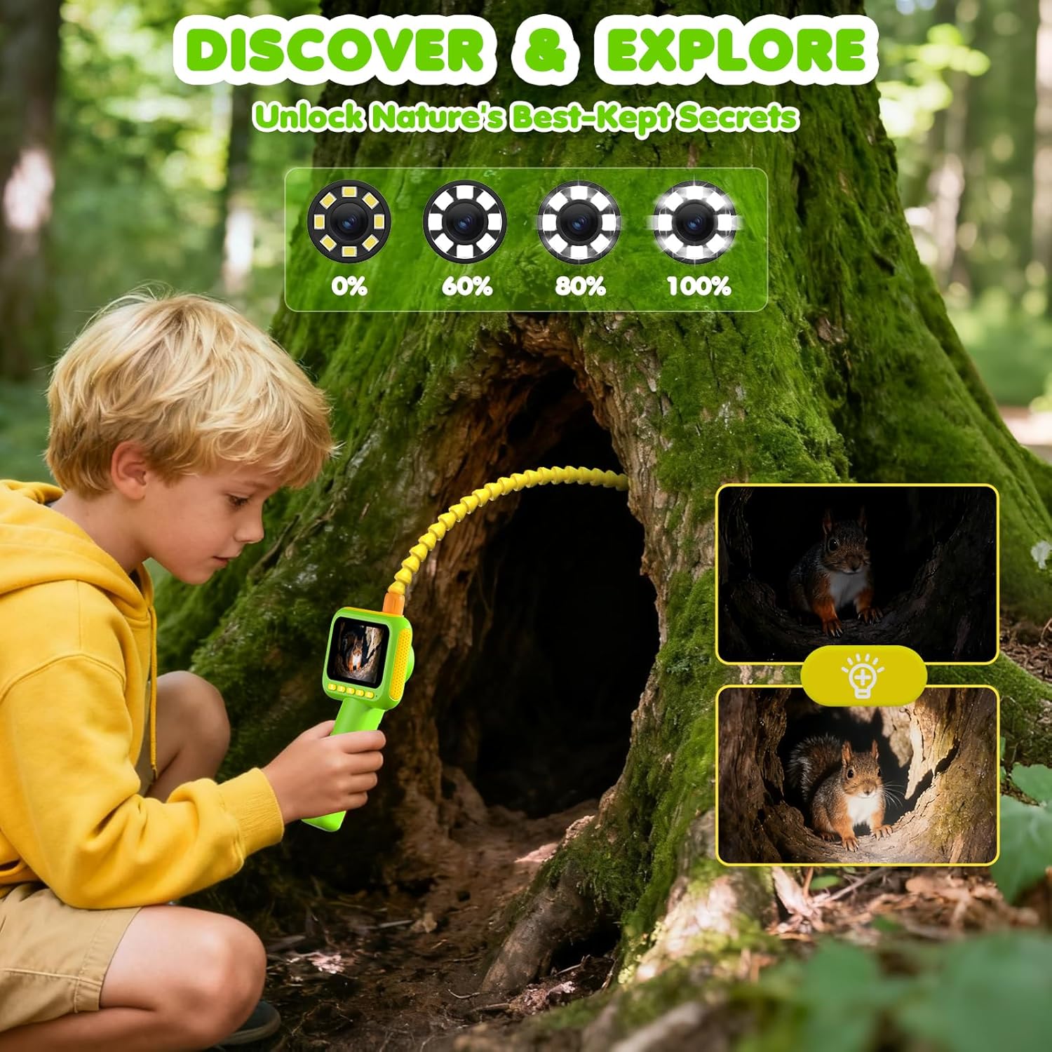 Outdoor Y Camping - Endoskop untuk Anak-anak, Kamera Ular Borescope