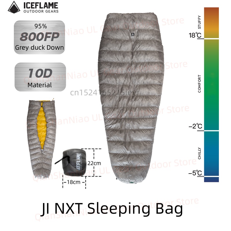 Outdoor Camping Sleeping Bag - Ice Flame JI NXT 800FP Mummy