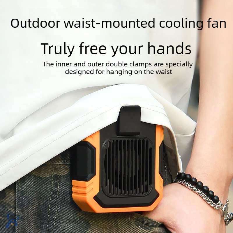 Outdoor Camping Misting Fan - Kipas Mini Portabel USB Rechargeable, Klip