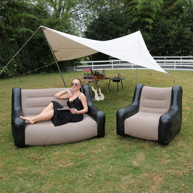 Kasur Angin Sofa Tiup Kursi Ti - Outdoor Camping Mattress ulasan dan harga