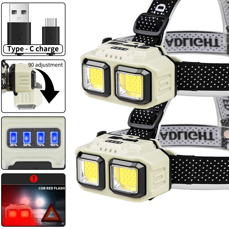 Lampu Kepala LED COB Isi Ulang - Outdoor Camping Jobs ulasan dan harga