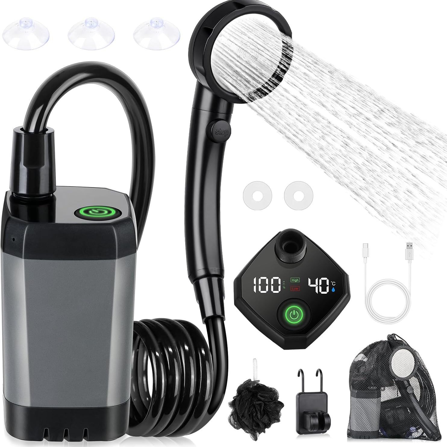 Shower Listrik Portabel Self-P - Portable Camping Shower ulasan dan harga