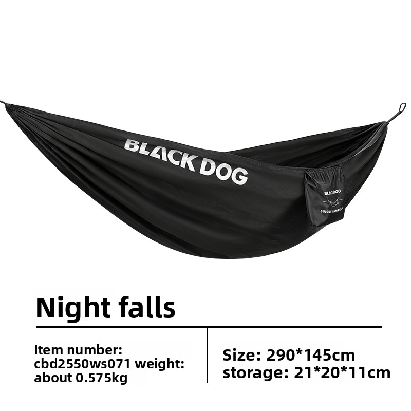 Hammock Parasut Warna Hitam So - Outdoor Camping Hammock ulasan dan harga