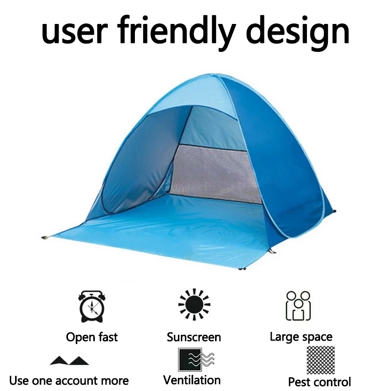 Tenda Pantai Buka Otomatis Cep - Outdoor Camping Automatic Quick Opening Tent ulasan dan harga