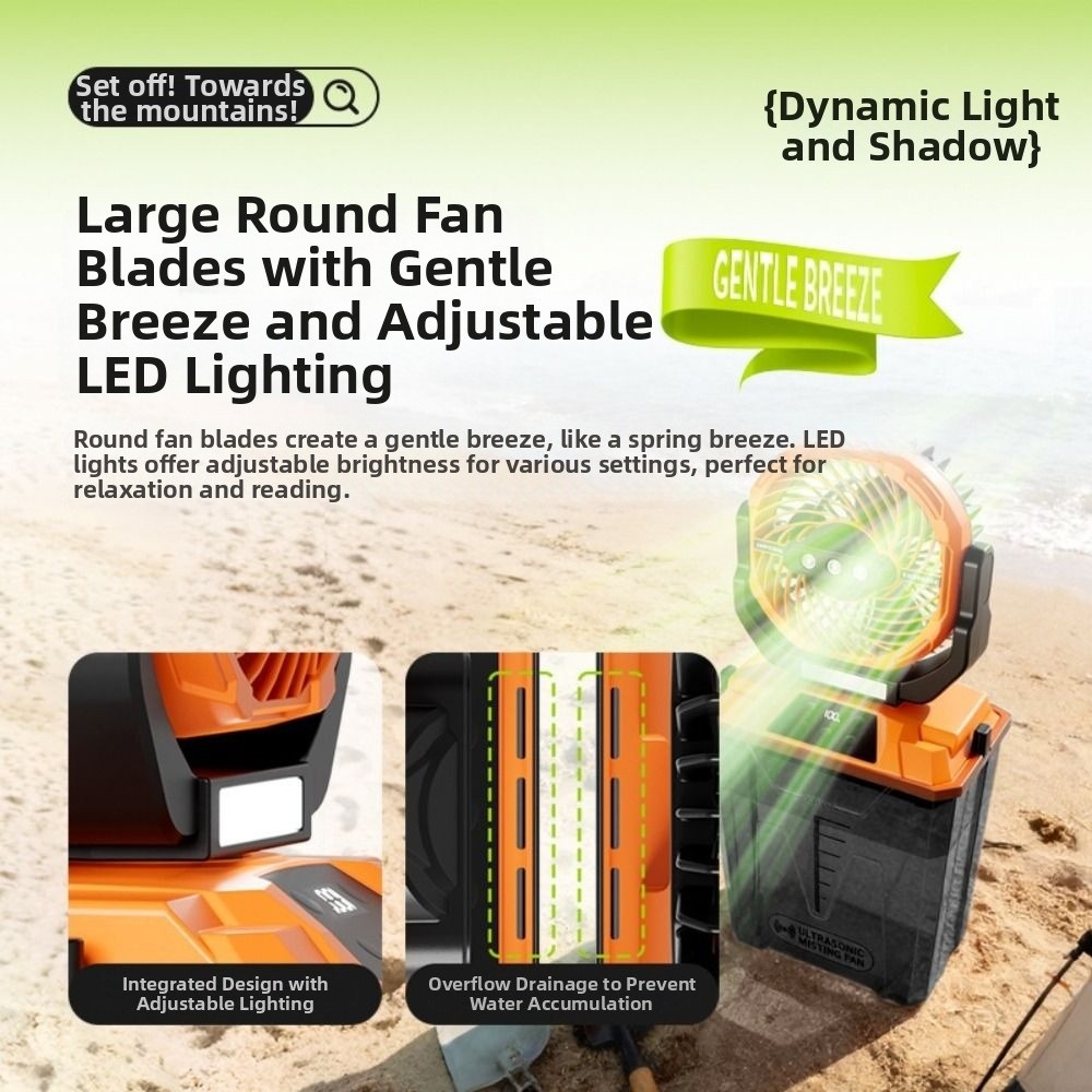 Kipas Semprot Air Besar untuk  - Outdoor Camping Misting Fan ulasan dan harga