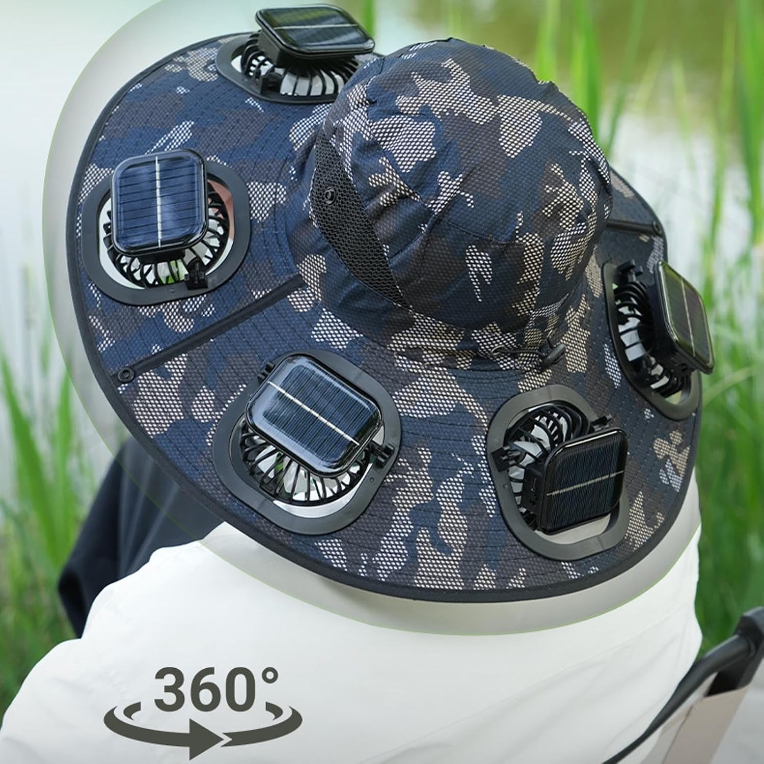 Topi Kipas Tenaga Surya Hot 6  - Outdoor Camping Fans ulasan dan harga