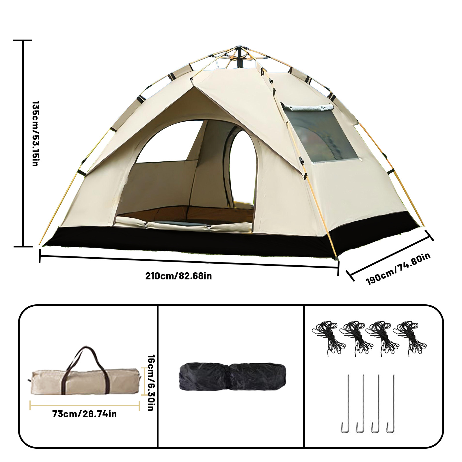 Tenda otomatis buka cepat untu - Outdoor Camping Automatic Quick Opening Tent ulasan dan harga