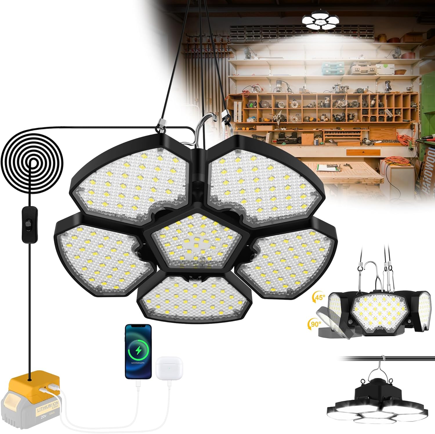 Lampu Gudang Bertenaga Baterai - Outdoor Camping Jobs ulasan dan harga
