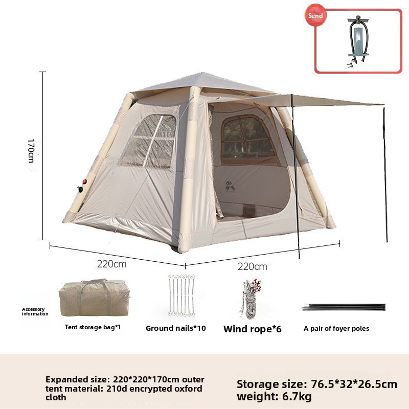 5 ㎡   Tenda Udara Luar Ruangan - Outdoor Camping Tent Waterproof ulasan dan harga