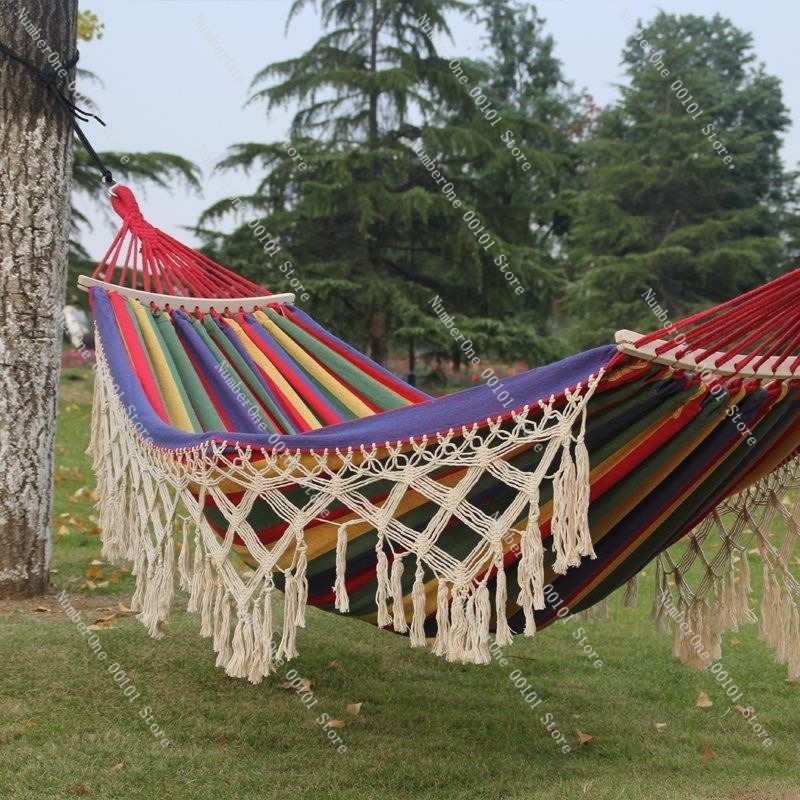 Hammock Kanvas Ganda dengan Ru - Outdoor Camping Hammock ulasan dan harga