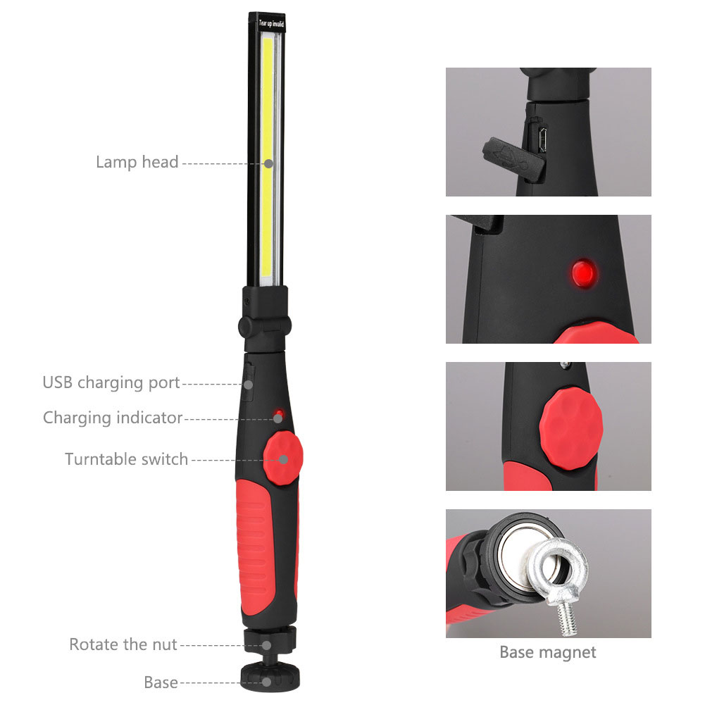 Senter COB Lipat USB Lampu Ker - Outdoor Camping Jobs ulasan dan harga