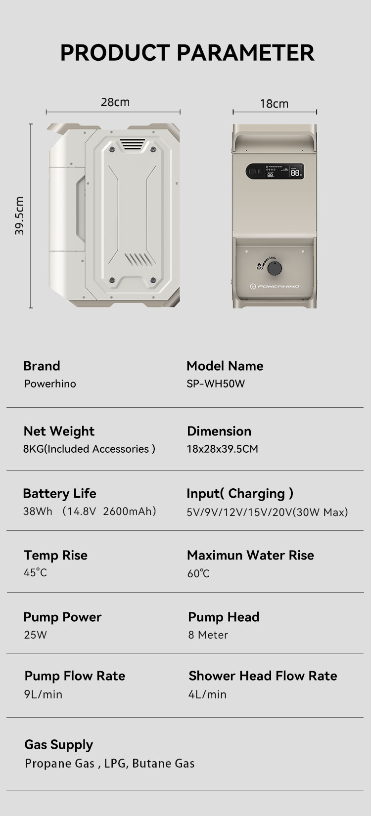 Pemanas Air Panas Portabel Gas - Portable Camping Shower ulasan dan harga