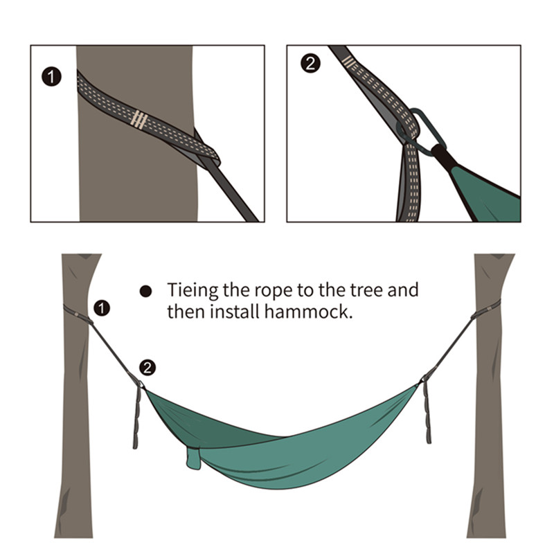 2 Buah Tali Tempat Tidur Gantu - Outdoor Camping Hammock ulasan dan harga