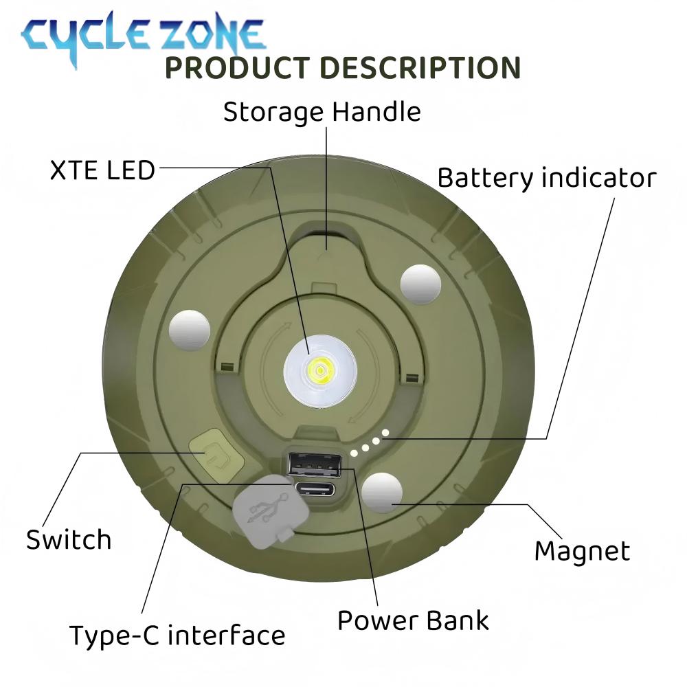Lampu Kemah LED dengan Lampu G - Outdoor Camping Zone ulasan dan harga