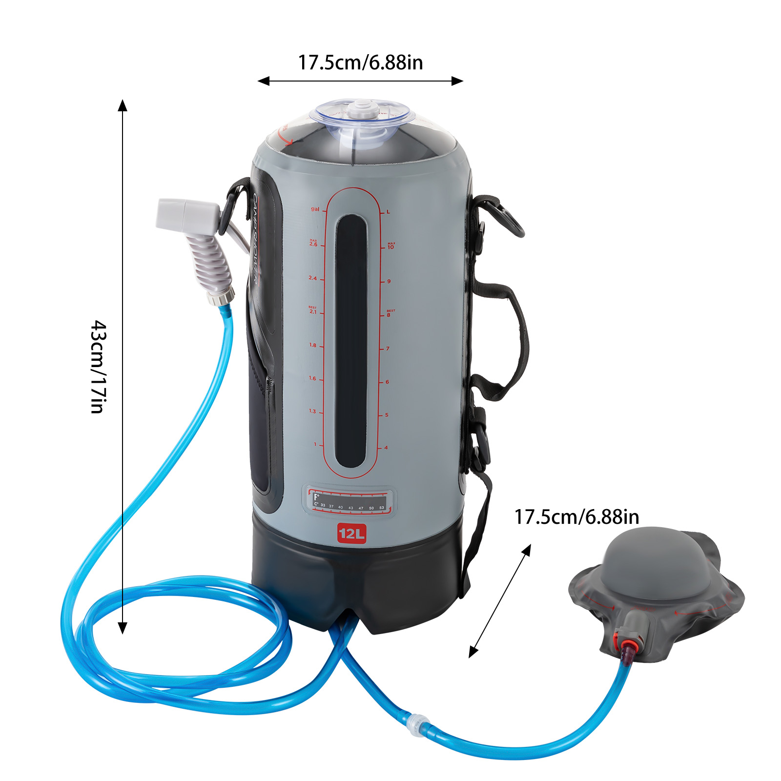 Shower Camping 12L, Shower Ten - Portable Camping Shower ulasan dan harga