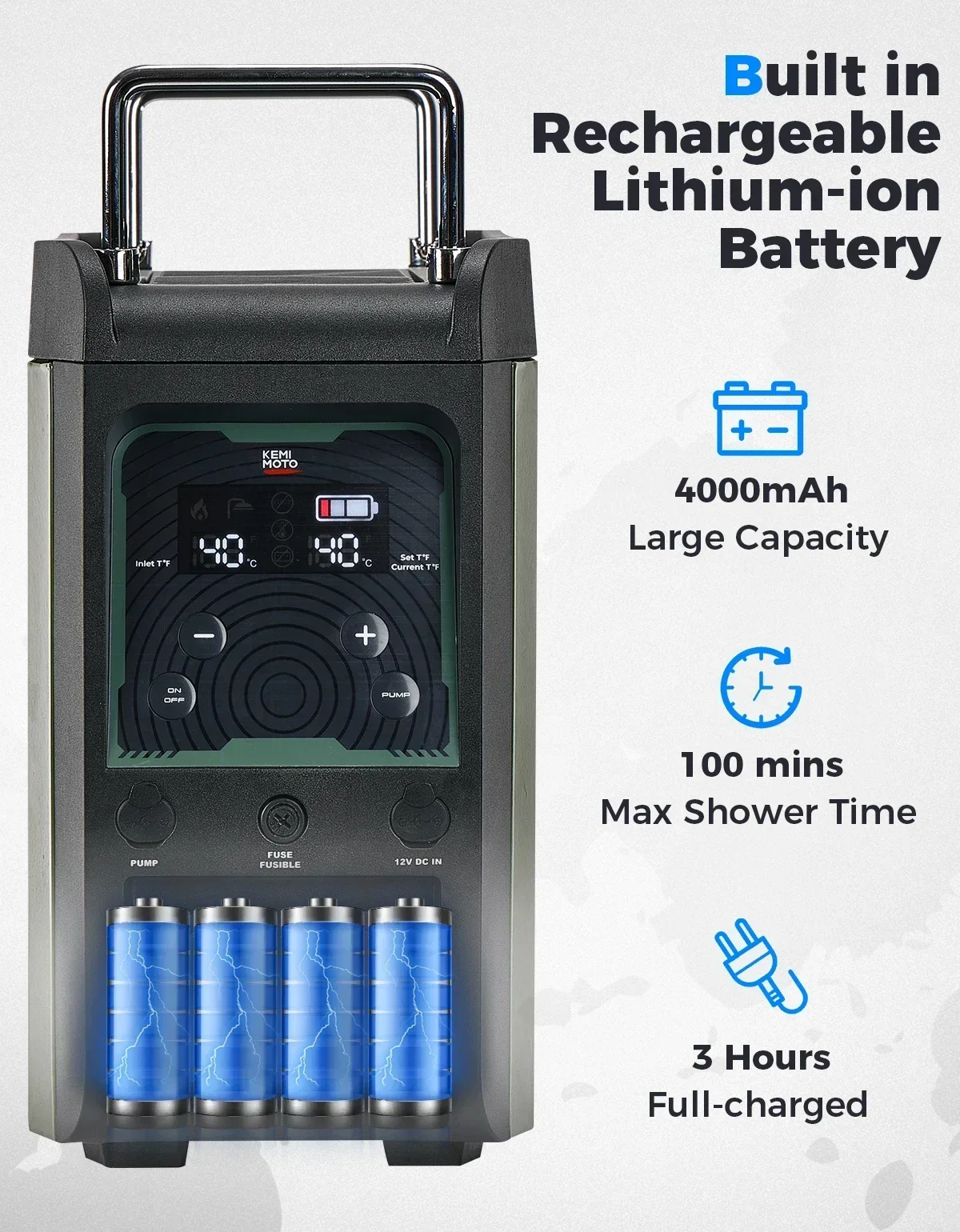 KEMIMOTO Pemanas Air Portabel  - Portable Camping Shower ulasan dan harga