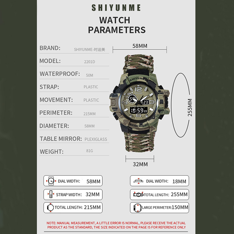 SHIYUNME jam tangan pria, jam  - Outdoor Camping Zone ulasan dan harga