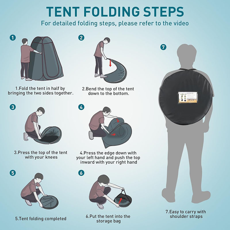‌ Tenda Toilet Pop-Up Portabel - Outdoor Camping Automatic Quick Opening Tent ulasan dan harga