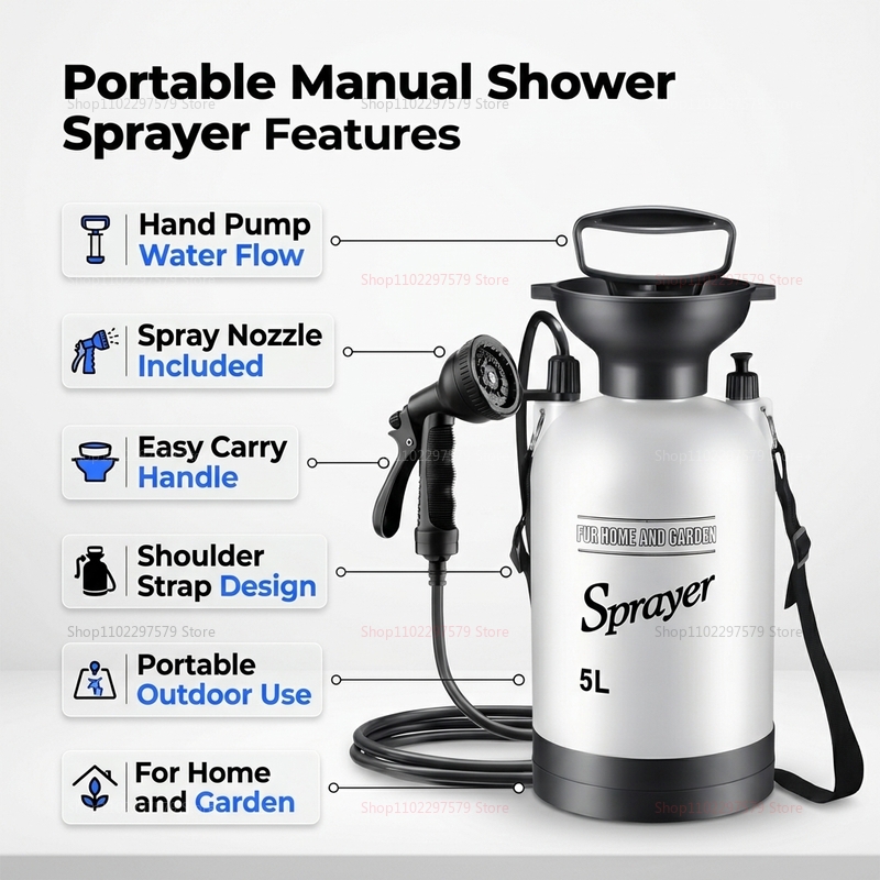 Shower Camping Portabel 5L Sis - Portable Camping Shower ulasan dan harga