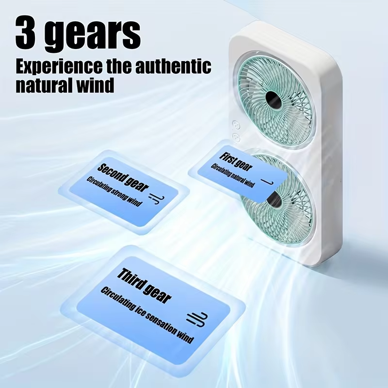 Kipas USB Dual Head dengan Bal - Outdoor Camping Fans ulasan dan harga