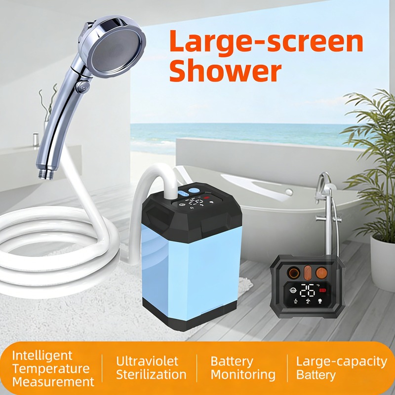 Shower Portabel Outdoor 5400mA - Portable Camping Shower ulasan dan harga