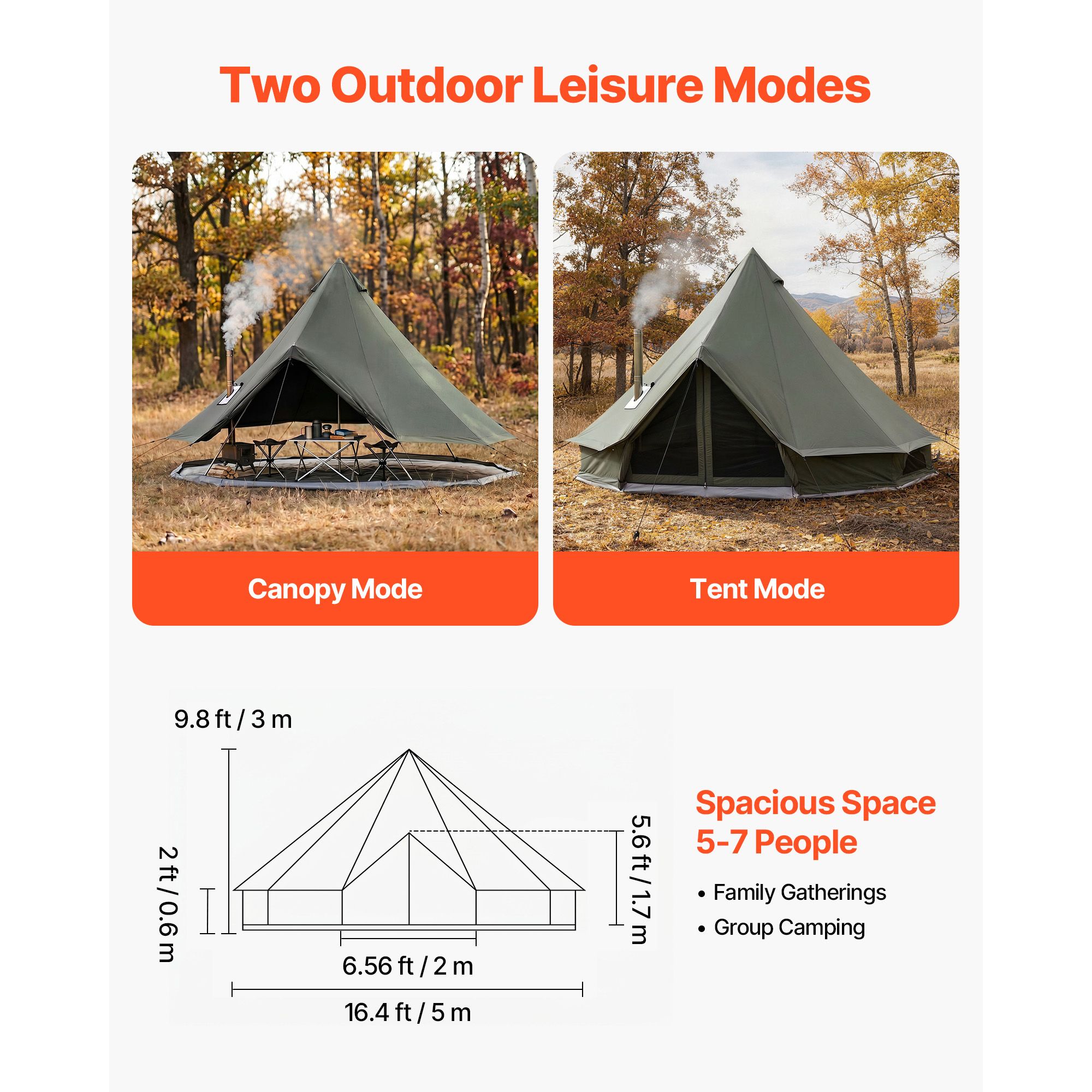 Tenda Kanvas Bell, Tenda Yurt  - Outdoor Yurt Camping ulasan dan harga