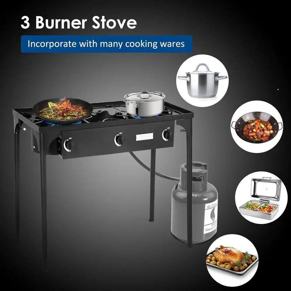 Kompor Gas Propana 3 Tungku Po - Outdoor Camping Gas Stove ulasan dan harga
