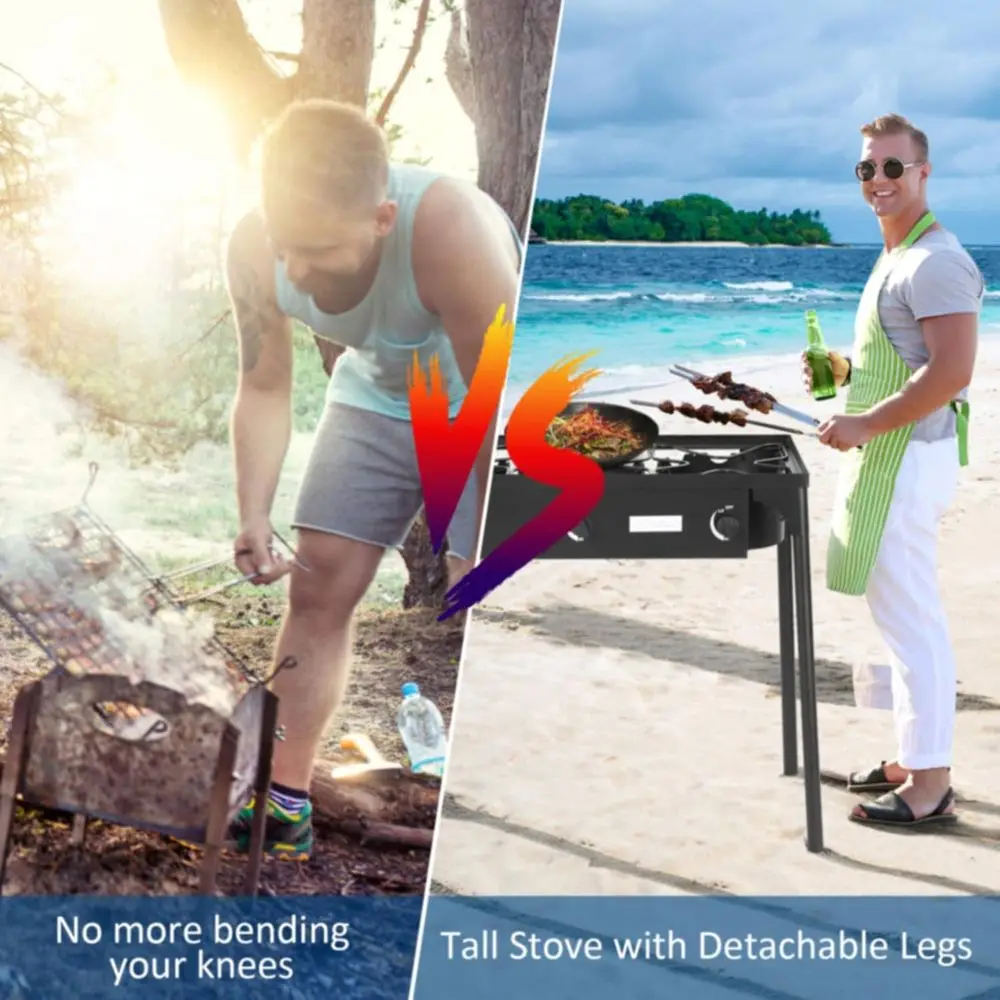 Kompor Gas Propana 3 Tungku Po - Outdoor Camping Gas Stove ulasan dan harga