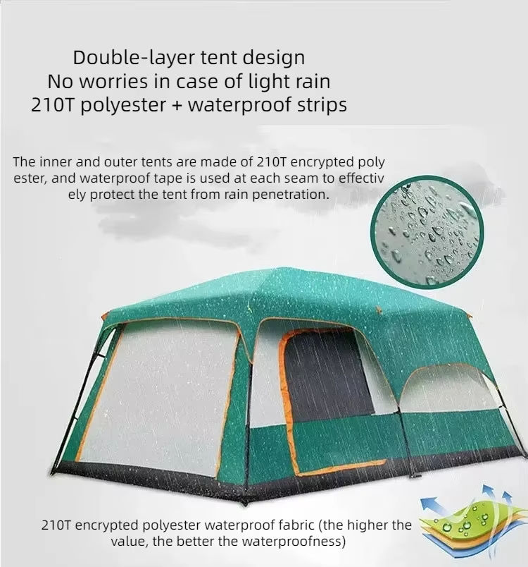 Tenda Camping Mewah Ukuran Bes - Outdoor Camping Tent Waterproof ulasan dan harga