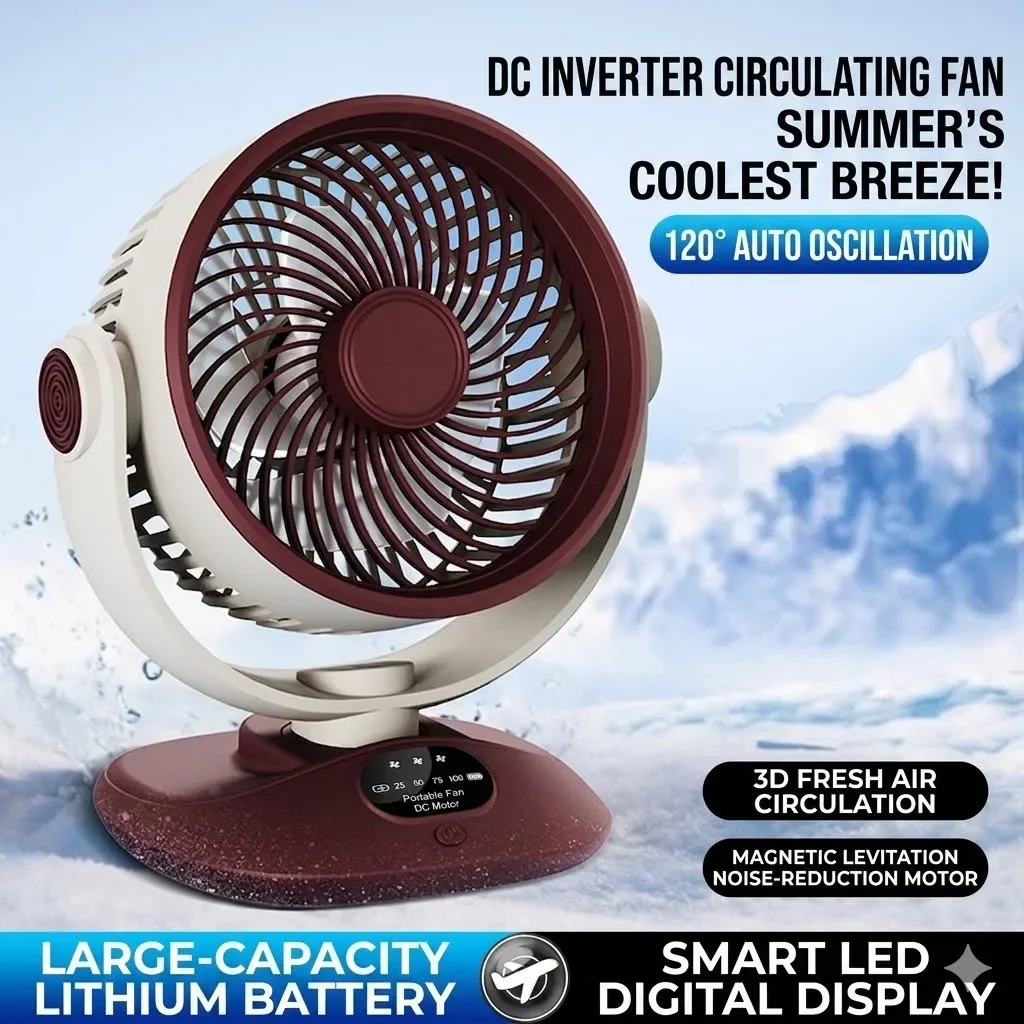 Kipas Desktop Sirkulator Udara - Outdoor Camping Misting Fan ulasan dan harga