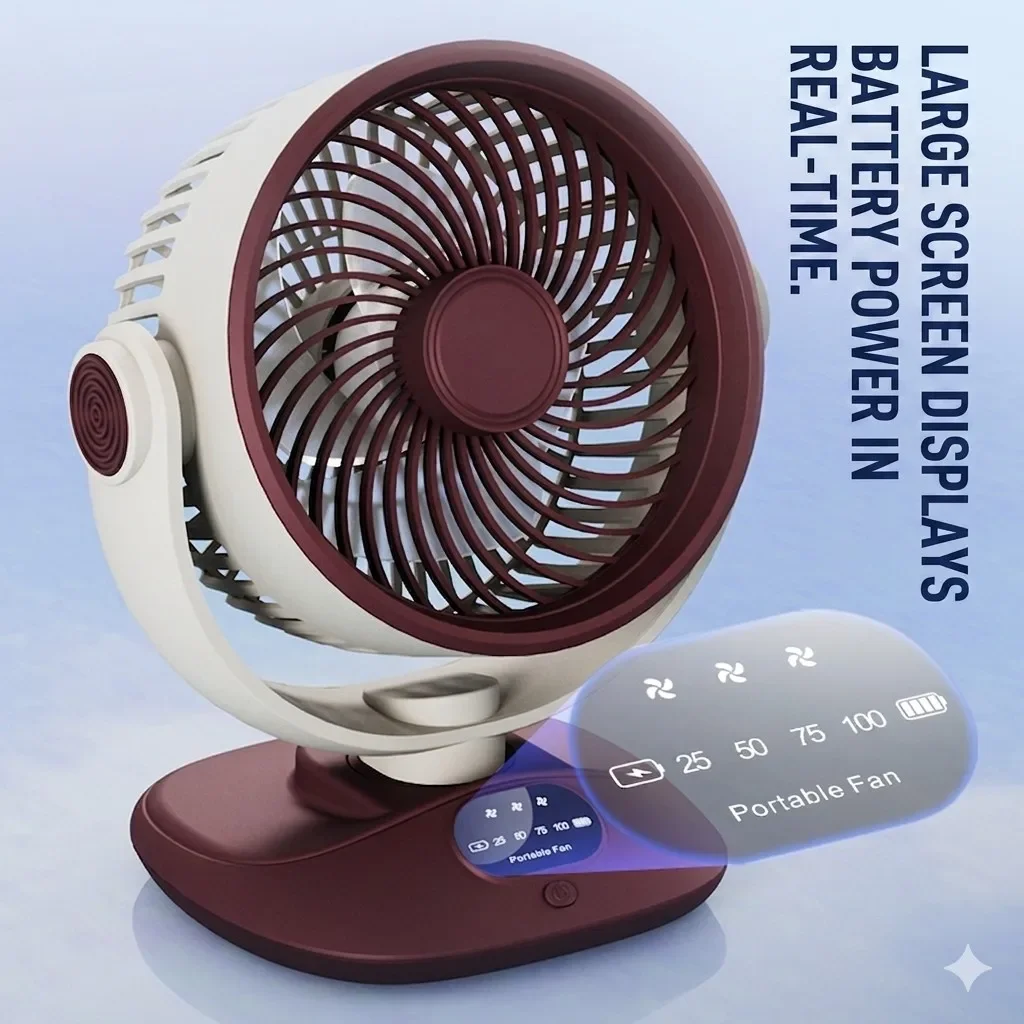 Kipas Desktop Sirkulator Udara - Outdoor Camping Misting Fan ulasan dan harga