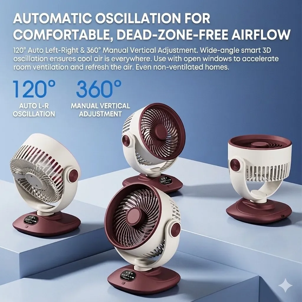 Kipas Desktop Sirkulator Udara - Outdoor Camping Misting Fan ulasan dan harga